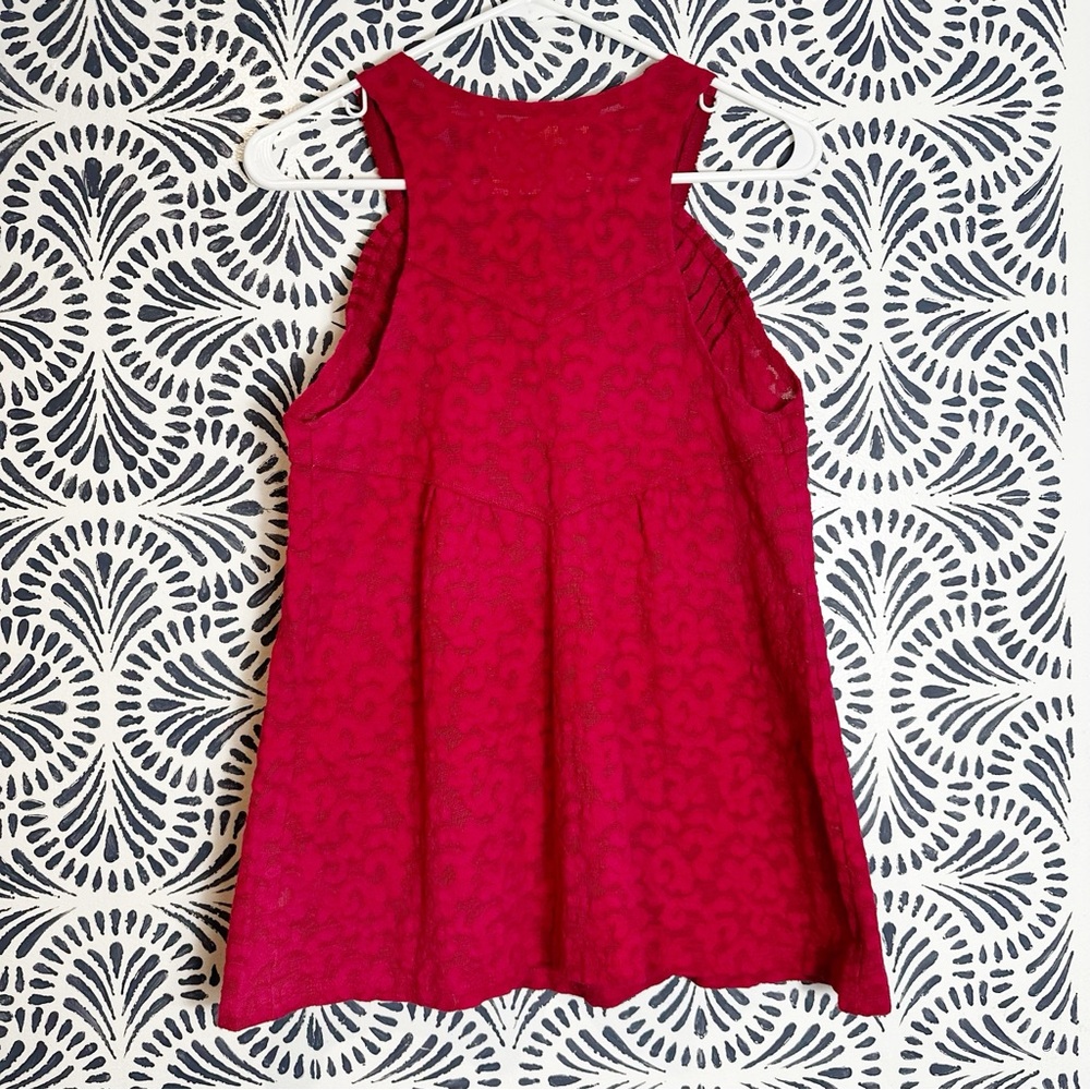 Free People Raspberry Magenta Lace Stretch Tank Top - Picture 4 of 11